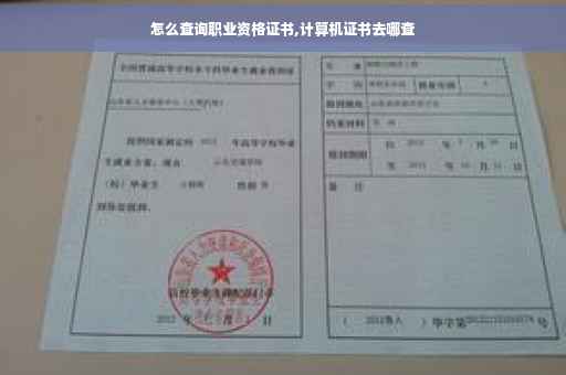 怎么查询职业资格证书,计算机证书去哪查