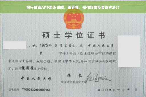 银行仿真APP流水详解，重要性、操作指南及查询方法??