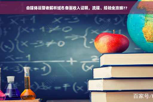 自媒体运营者解析域名备案收入证明，流程、经验全攻略??
