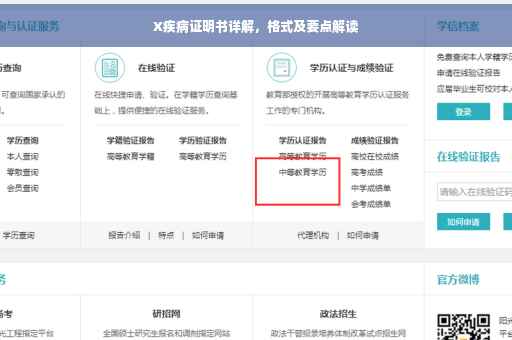 X疾病证明书详解，格式及要点解读
