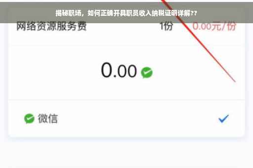 揭秘职场，如何正确开具职员收入纳税证明详解??