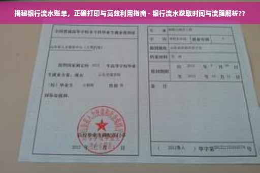 揭秘银行流水账单，正确打印与高效利用指南 - 银行流水获取时间与流程解析??