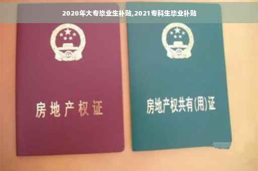 2020年大专毕业生补贴,2021专科生毕业补贴