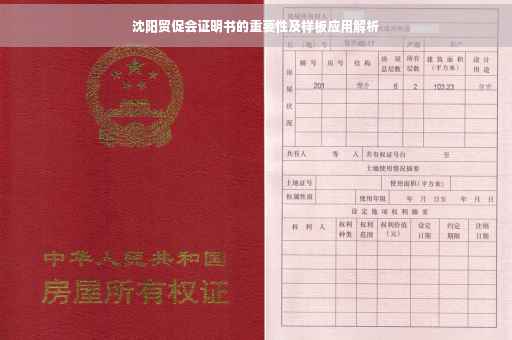 沈阳贸促会证明书的重要性及样板应用解析