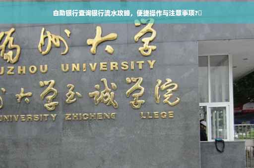 自助银行查询银行流水攻略，便捷操作与注意事项?✨