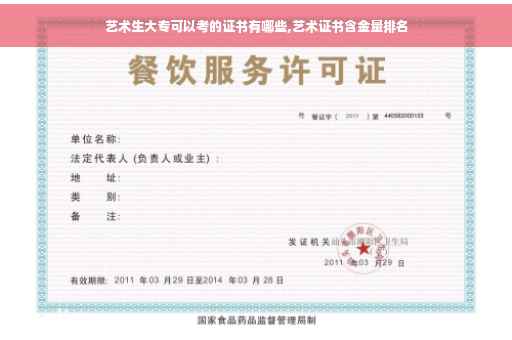 艺术生大专可以考的证书有哪些,艺术证书含金量排名