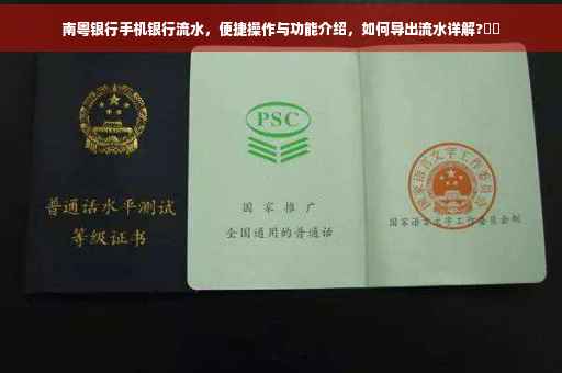 南粤银行手机银行流水，便捷操作与功能介绍，如何导出流水详解?⚡️