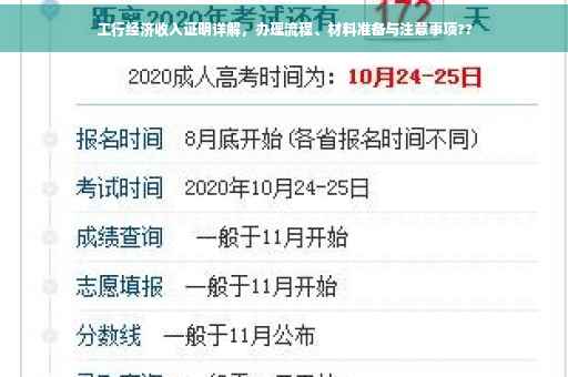工行经济收入证明详解，办理流程、材料准备与注意事项??