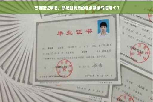 已离职证明书，职场新篇章的起点及撰写指南?⚡️