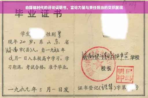 自媒体时代的评论证明书，言论力量与责任担当的交织展现