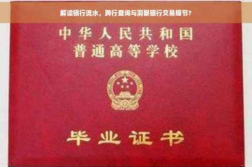 解读银行流水，跨行查询与洞察银行交易细节?