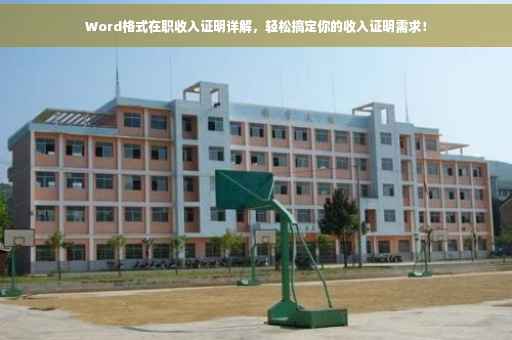 Word格式在职收入证明详解，轻松搞定你的收入证明需求！