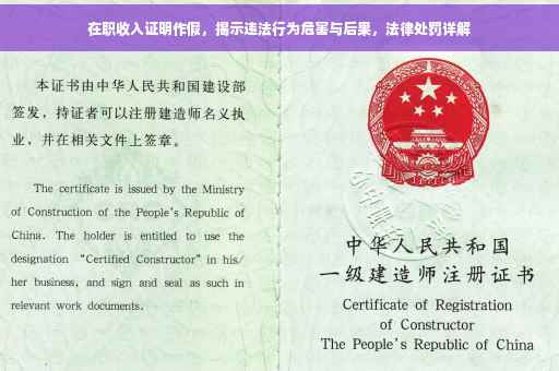 在职收入证明作假，揭示违法行为危害与后果，法律处罚详解