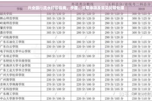 兴业银行流水打印指南，步骤、注意事项及常见问题处理