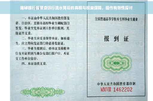 揭秘银行报警查银行流水背后的真相与权益保障，操作有效性探讨