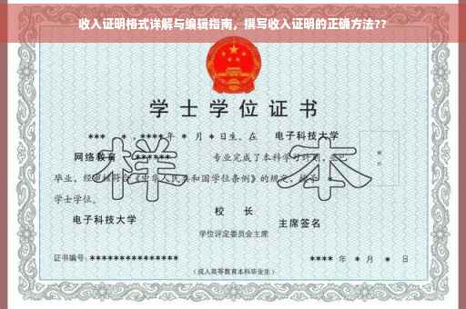 收入证明格式详解与编辑指南，撰写收入证明的正确方法??