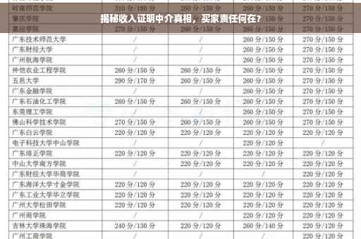 揭秘收入证明中介真相，买家责任何在？
