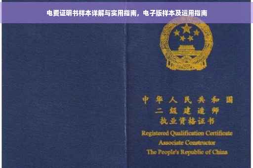 电费证明书样本详解与实用指南，电子版样本及运用指南