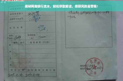 揭秘网商银行流水，轻松获取解读，提额风险需警惕！