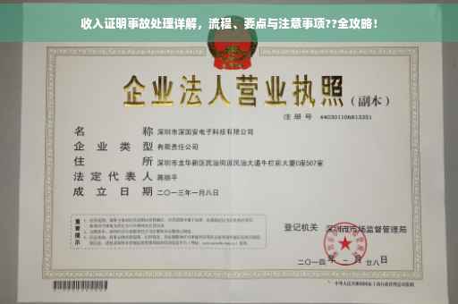 收入证明事故处理详解，流程、要点与注意事项??全攻略！