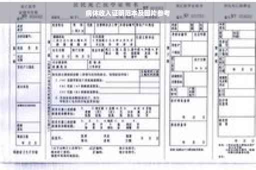 病休收入证明范本及图片参考