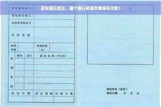 买车银行流水，哪个银行更适合查询与贷款？