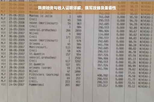 购房验资与收入证明详解，撰写攻略及重要性