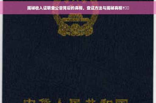 揭秘收入证明查公章背后的真相，查证方法与揭秘真相?⚡️