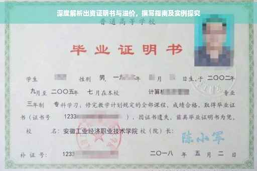 深度解析出资证明书与溢价，撰写指南及实例探究