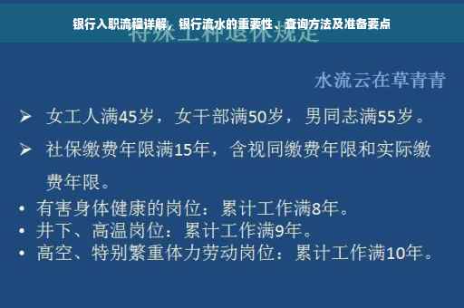 银行入职流程详解，银行流水的重要性、查询方法及准备要点