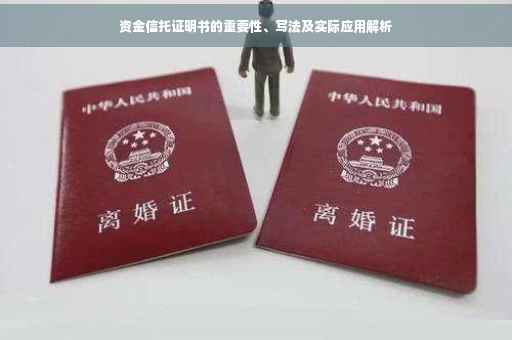 资金信托证明书的重要性、写法及实际应用解析