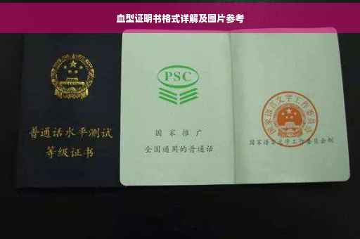 血型证明书格式详解及图片参考