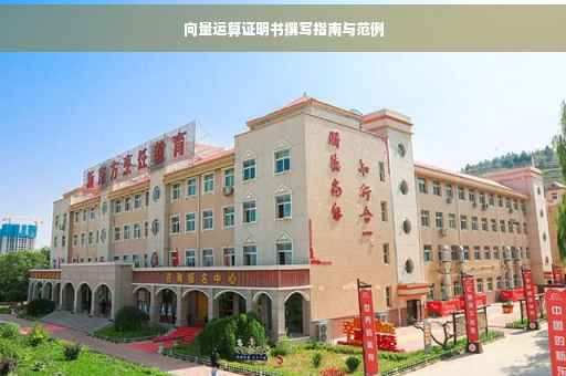 向量运算证明书撰写指南与范例
