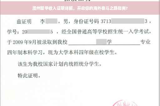 澳州留学收入证明详解，开启你的海外奋斗之路指南?