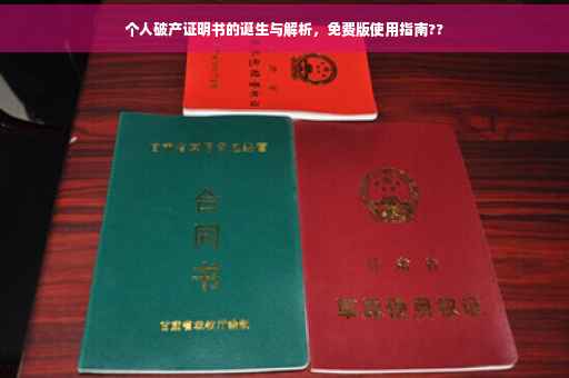 个人破产证明书的诞生与解析，免费版使用指南??