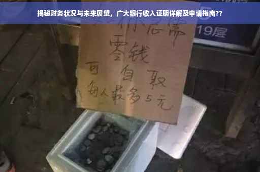 揭秘财务状况与未来展望，广大银行收入证明详解及申请指南??