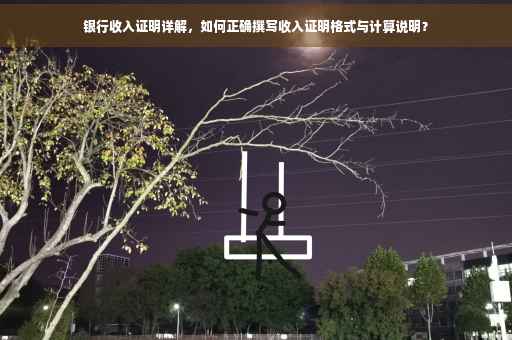银行收入证明详解，如何正确撰写收入证明格式与计算说明？