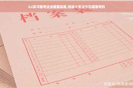 b2实习期考试去哪里练题,桂林大专证书在哪里考的