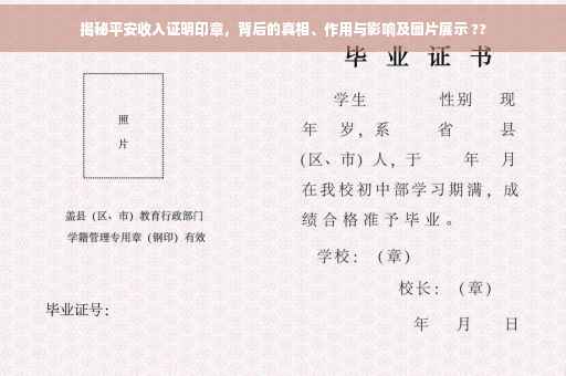 揭秘平安收入证明印章，背后的真相、作用与影响及图片展示 ??