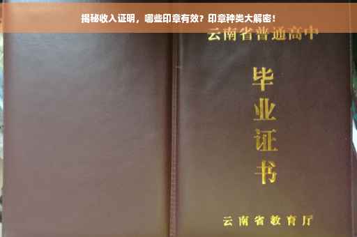 揭秘收入证明，哪些印章有效？印章种类大解密！