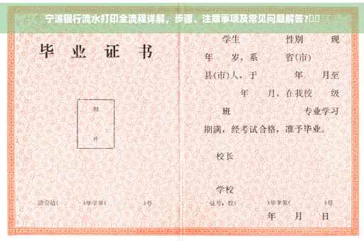 宁波银行流水打印全流程详解，步骤、注意事项及常见问题解答?⚡️