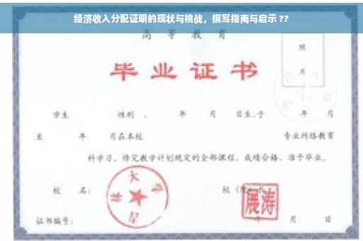 经济收入分配证明的现状与挑战，撰写指南与启示 ??