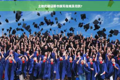 土地代耕证明书撰写指南及范例?
