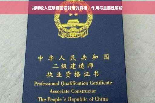揭秘收入证明椭圆章背后的真相，作用与重要性解析