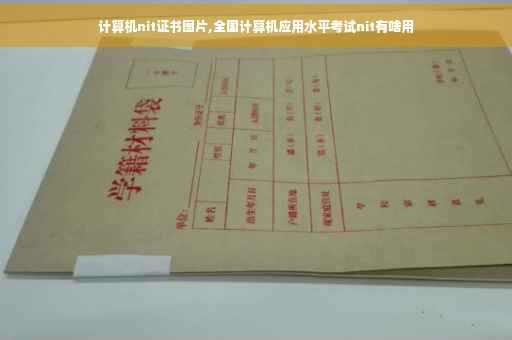 计算机nit证书图片,全国计算机应用水平考试nit有啥用