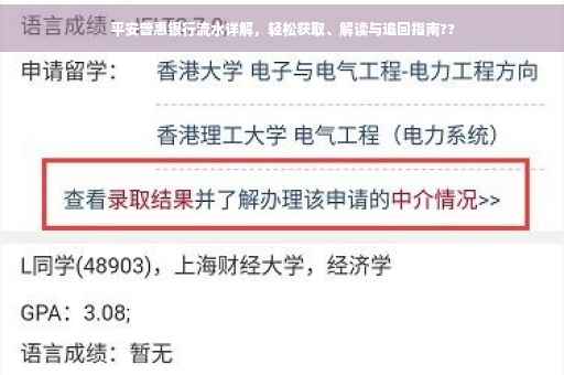 平安普惠银行流水详解，轻松获取、解读与追回指南??