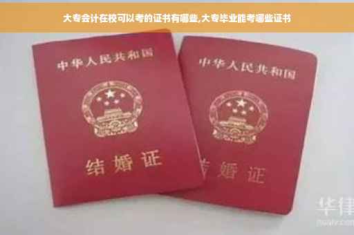 大专会计在校可以考的证书有哪些,大专毕业能考哪些证书