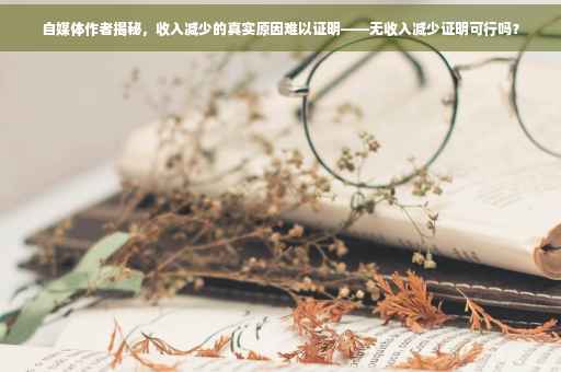 自媒体作者揭秘，收入减少的真实原因难以证明——无收入减少证明可行吗？