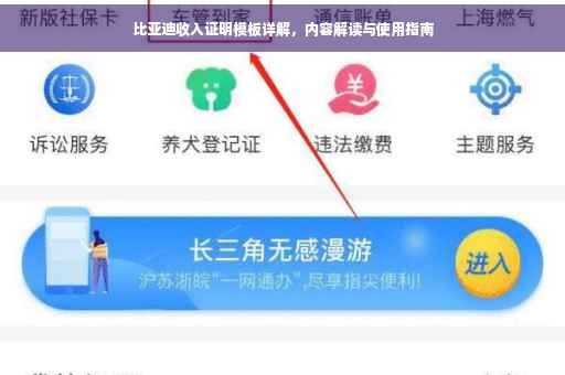 比亚迪收入证明模板详解，内容解读与使用指南
