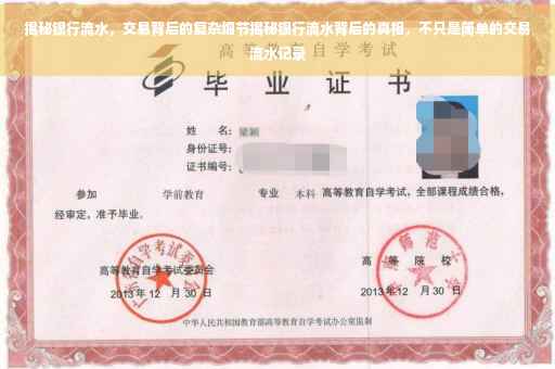 揭秘银行流水，交易背后的复杂细节揭秘银行流水背后的真相，不只是简单的交易流水记录